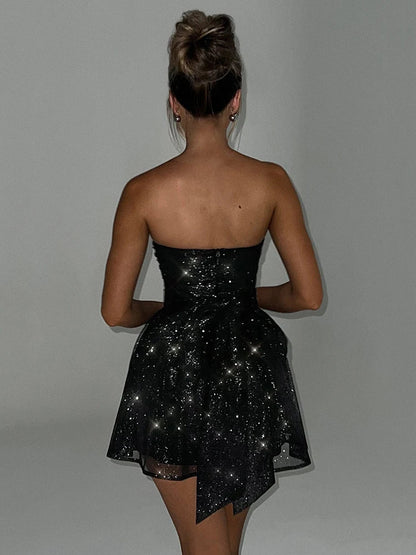 Ruffled Sleeveless Short Party Dress