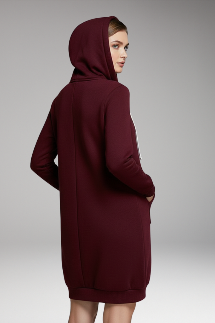 Women's Longline Zip Up Hoodie With Pockets