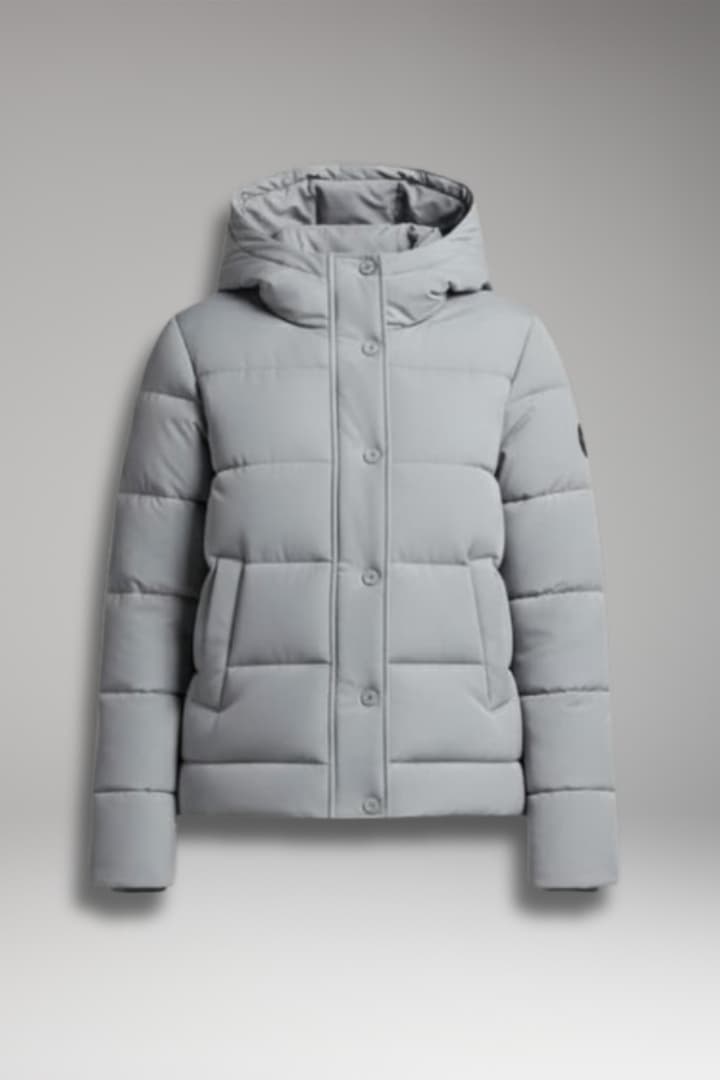 Women's Puffer Jacket High Collar Zipper Waterproof - VibreMode