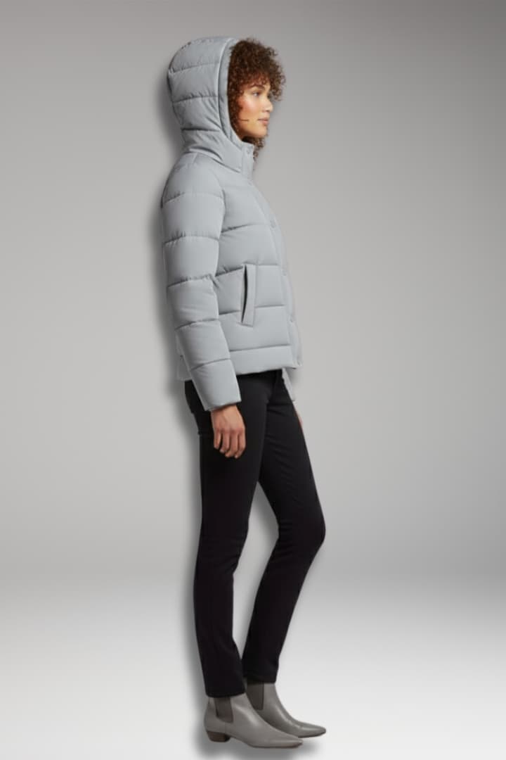 Women's Puffer Jacket High Collar Zipper Waterproof