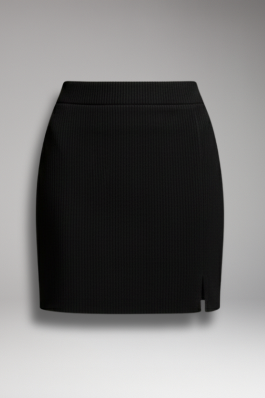 Women's Zipper Skirt Slit Hem Mini - VibreMode