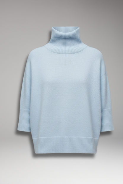 Women's Turtleneck Sweater Ribbed Edge - VibreMode