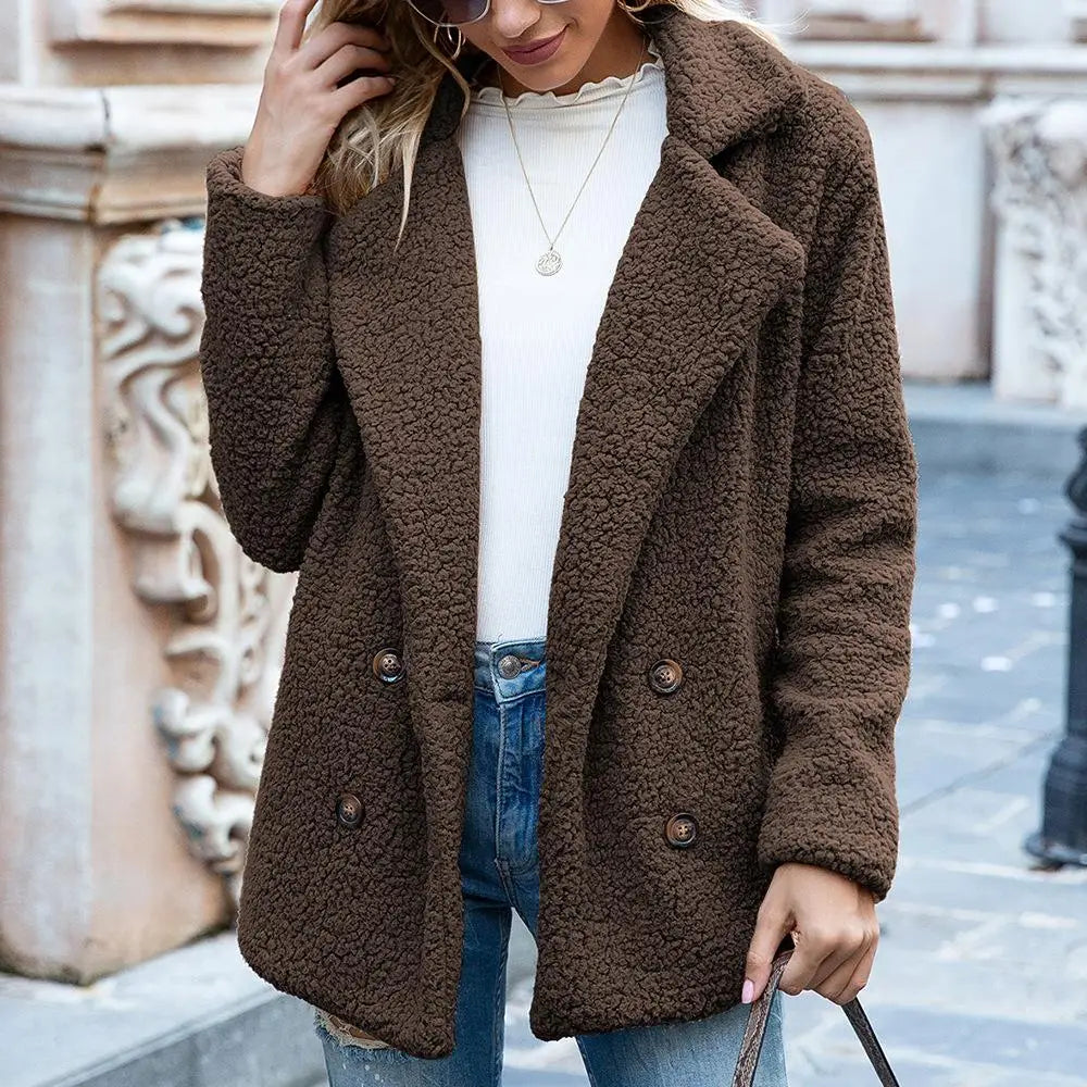 Women's Teddy Coat Warm Winter Outerwear - VibreMode