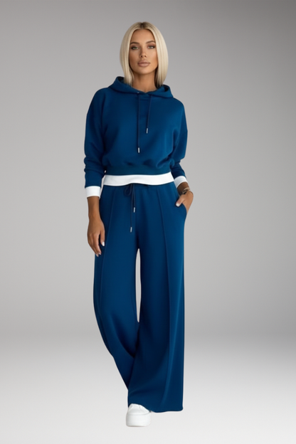 Women's Tracksuit Set Hoodie Wide Leg Pants