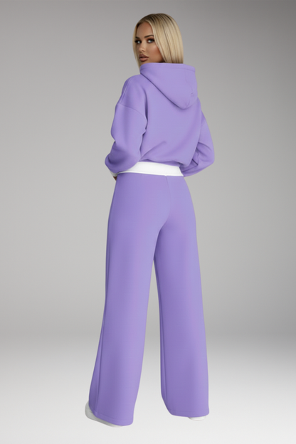 Women's Tracksuit Set Hoodie Wide Leg Pants