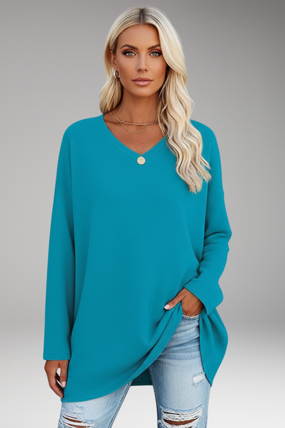 Women's V-Neck Tunic Long Sleeves