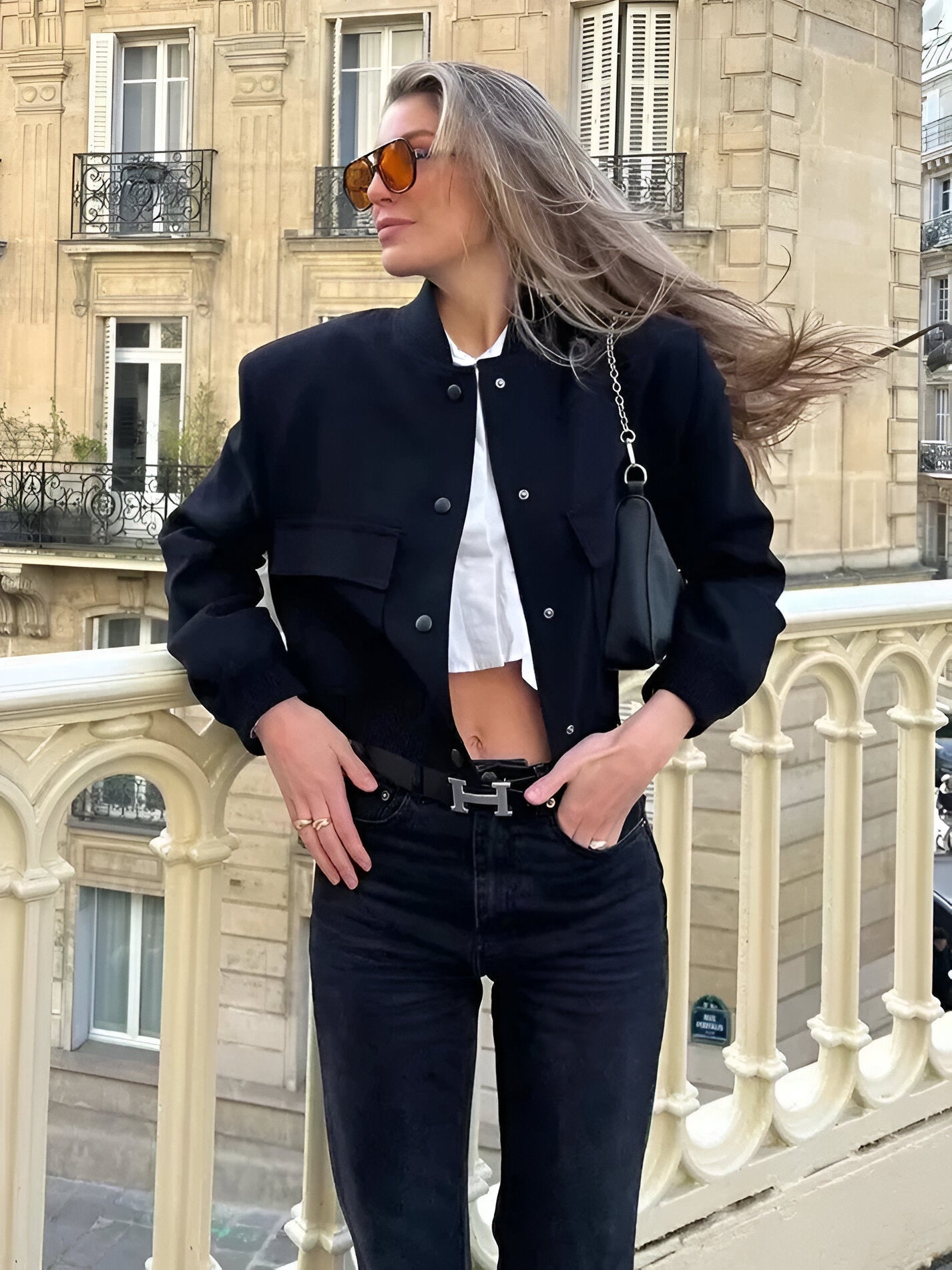 Women's Tweed Overshirt With Pockets