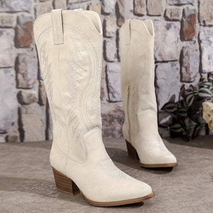 Women's Western Cowboy Mid-Calf Boots