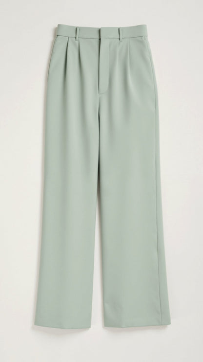 Women's Wide Leg High Waist Pants Pleated Front