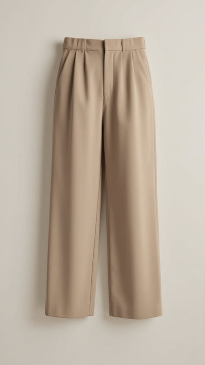 Women's Wide Leg High Waist Pants Pleated Front
