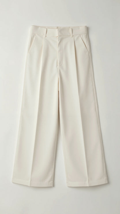 Women's Wide Leg High Waist Pants Pleated Front