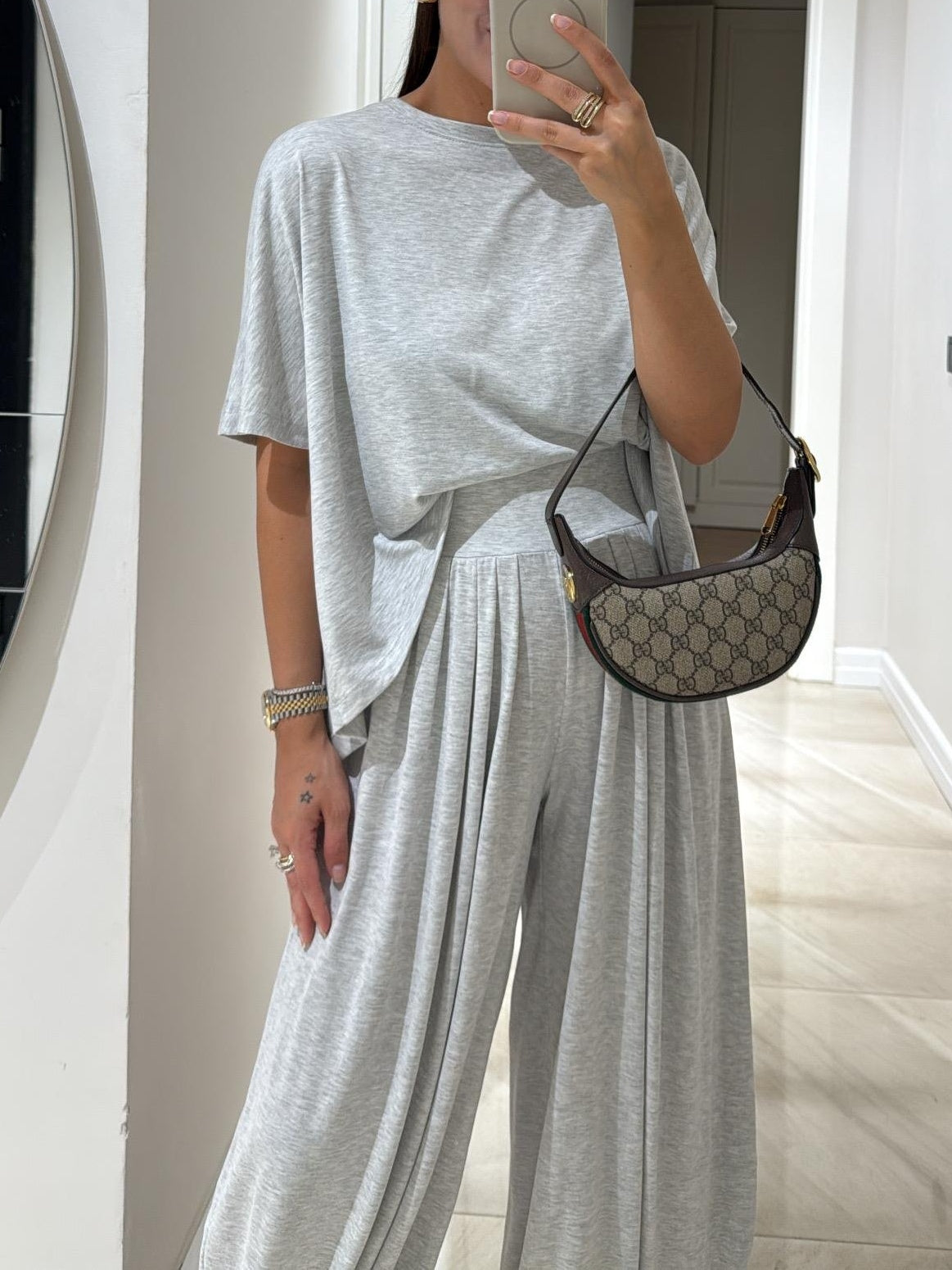 Women's Short Sleeve And Pants Set