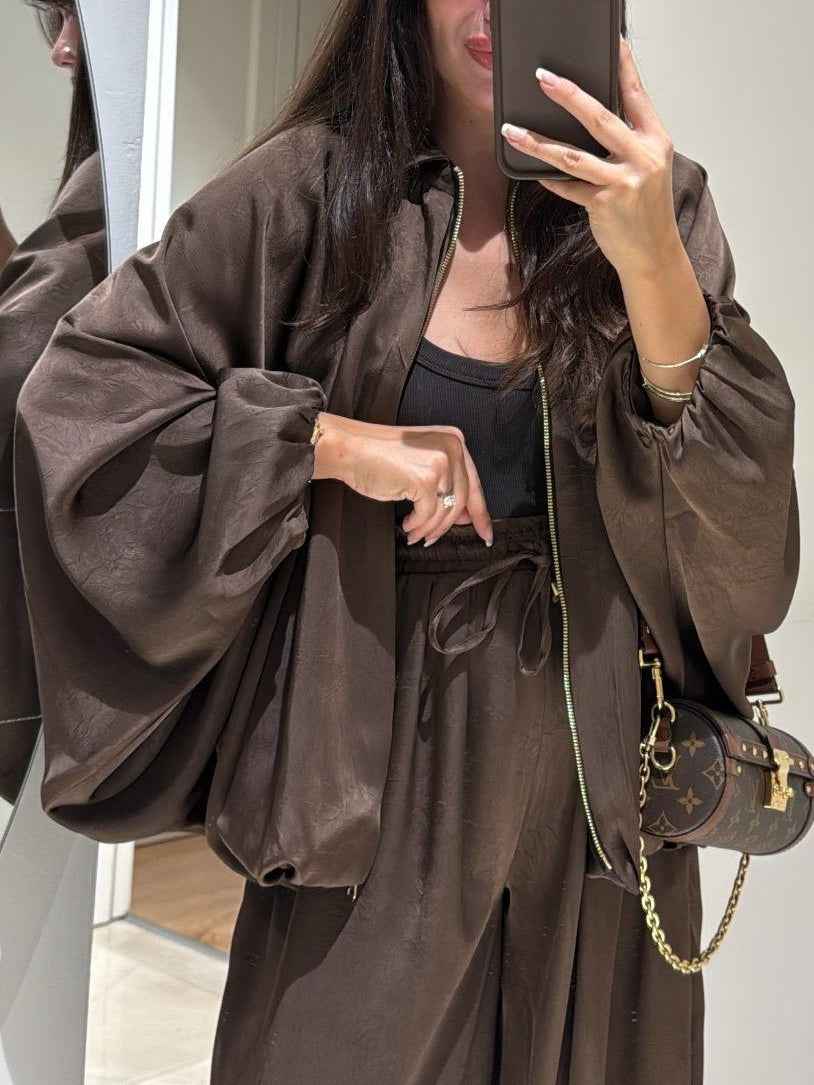 Women's Draped And Palazzo Pants Set