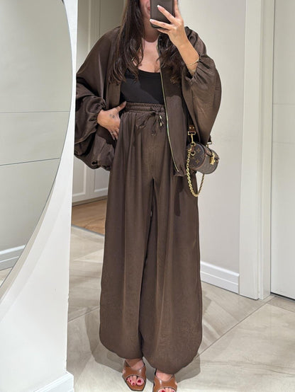 Relaxed Fit Tracksuit Jacket and Pants Set