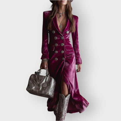 Women's Velvet Maxi Dress - VibreMode