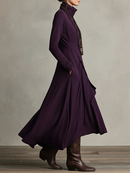 Chic Uneven Hem Midi Dress
