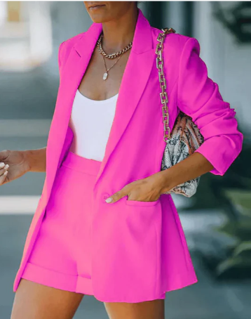 Womens Short Sleeve Blazer Set