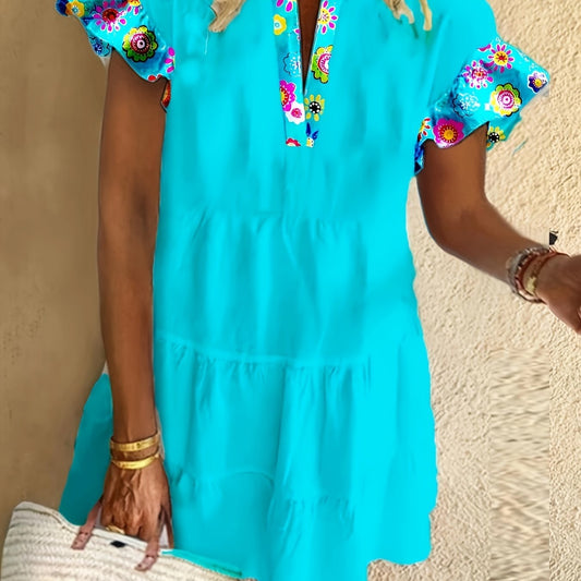 Elegant Ladies Flowy Party Dress - VibreMode