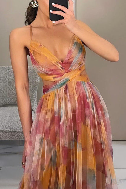 Women's Floral Print Maxi Dress