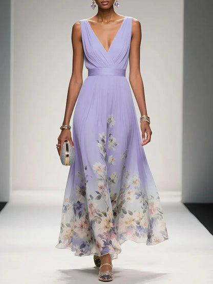 Beautiful Floral Long Sundress for Women