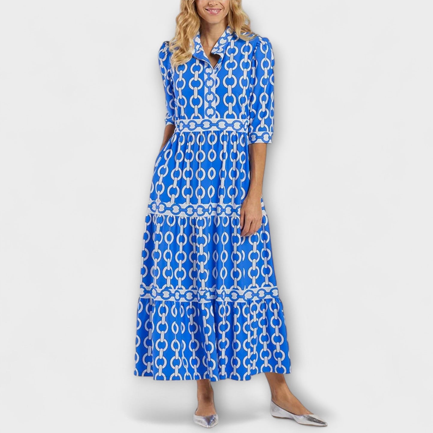 Wendy Women's Midi Chain Pattern Dress