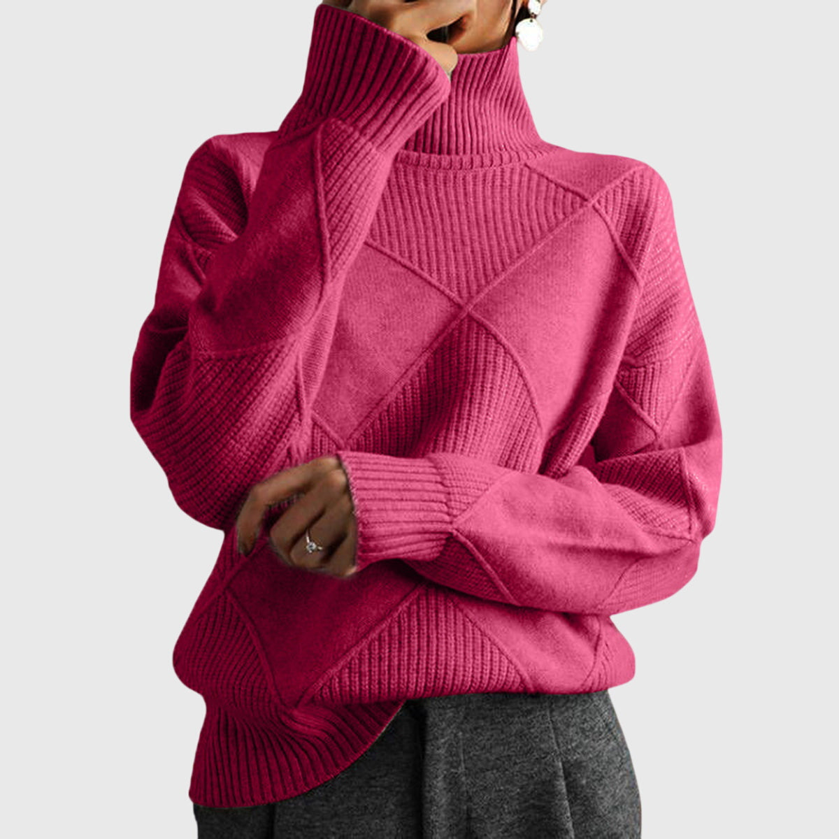 Avery Women's Turtleneck Sweater - VibreMode