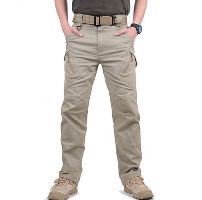 Men's Straight Leg Cargo Pants Multi Pocket - VibreMode