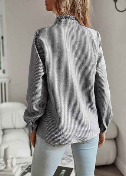 Image of Adeline | Women's Long Sleeve Ruffle Blouse