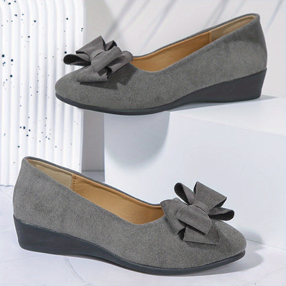 Elegant Round Toe Womens Slip On Ballet Shoes