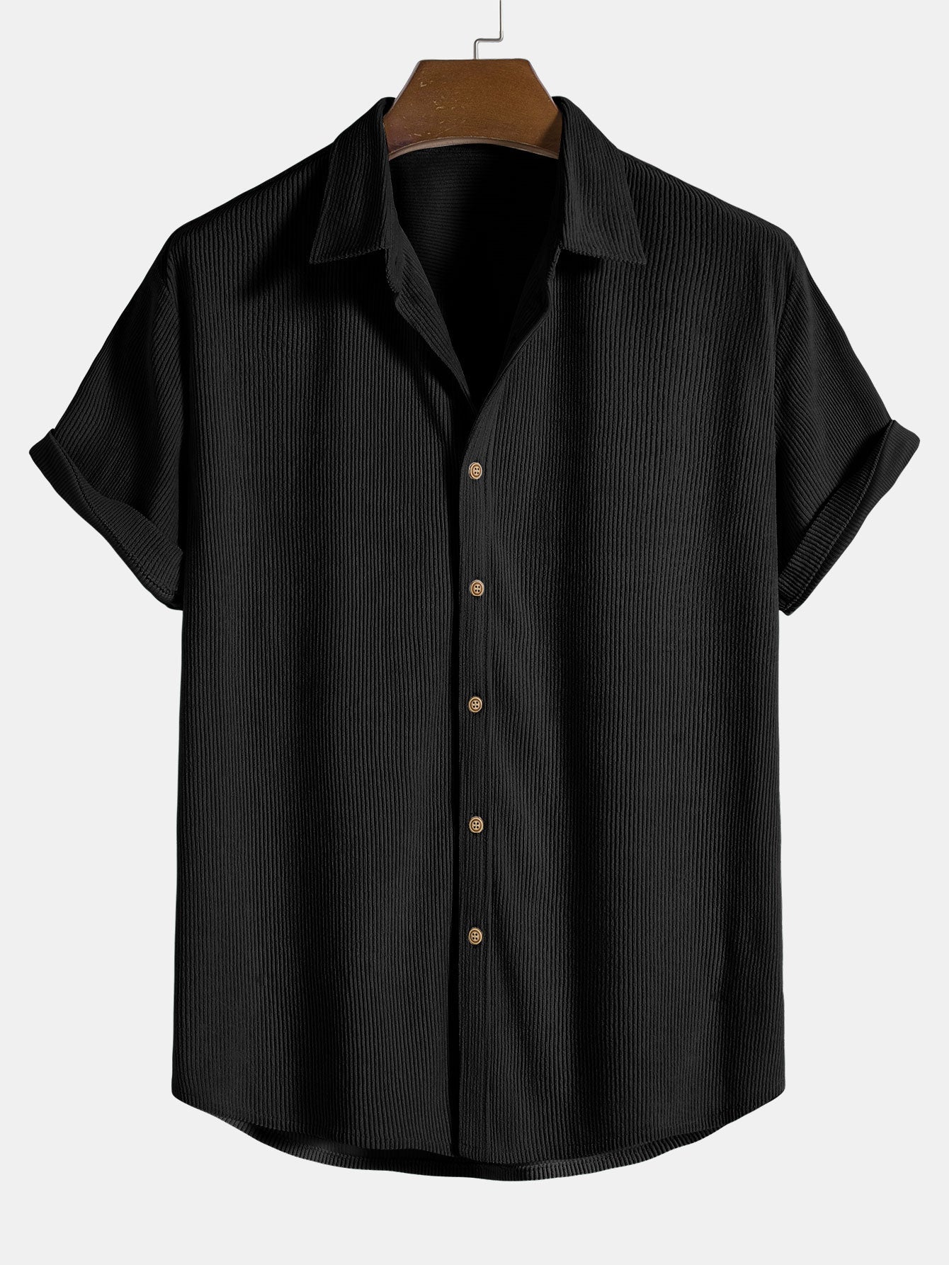 Image of Aiden | Men's Button-Down Short Sleeve Shirt and Drawstring Shorts Set