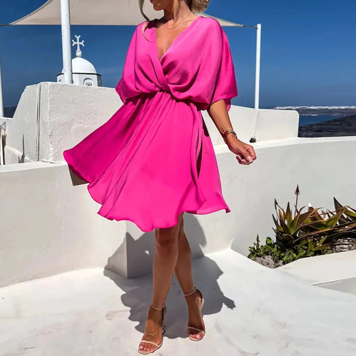 Chic Ladies' Wrap Mini Dress