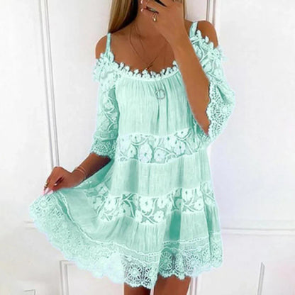 Image of Angie | Women's Cold Shoulder Mini Dress