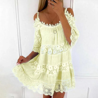 Women's Cold Shoulder Mini Dress - VibreMode