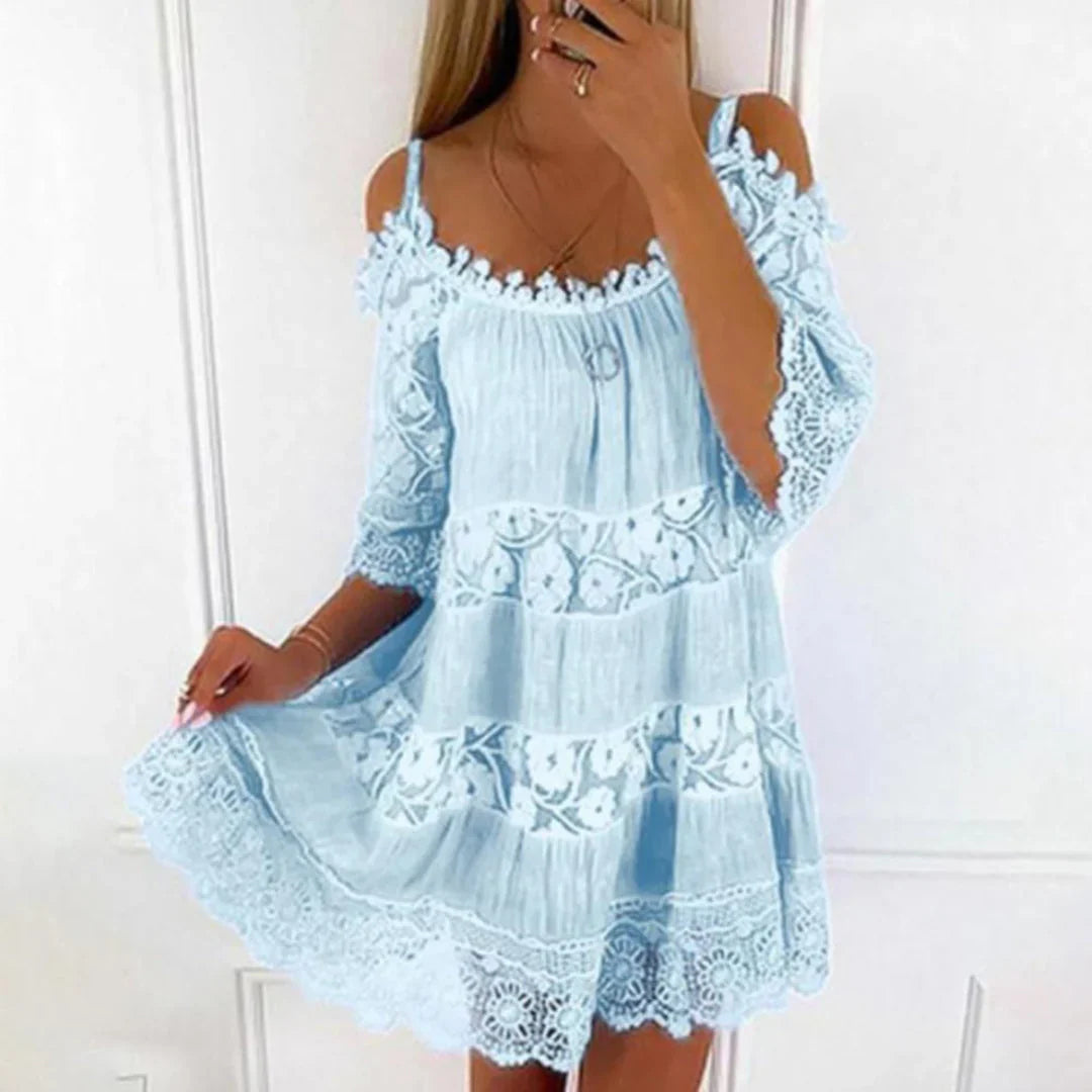 Image of Angie | Women's Cold Shoulder Mini Dress
