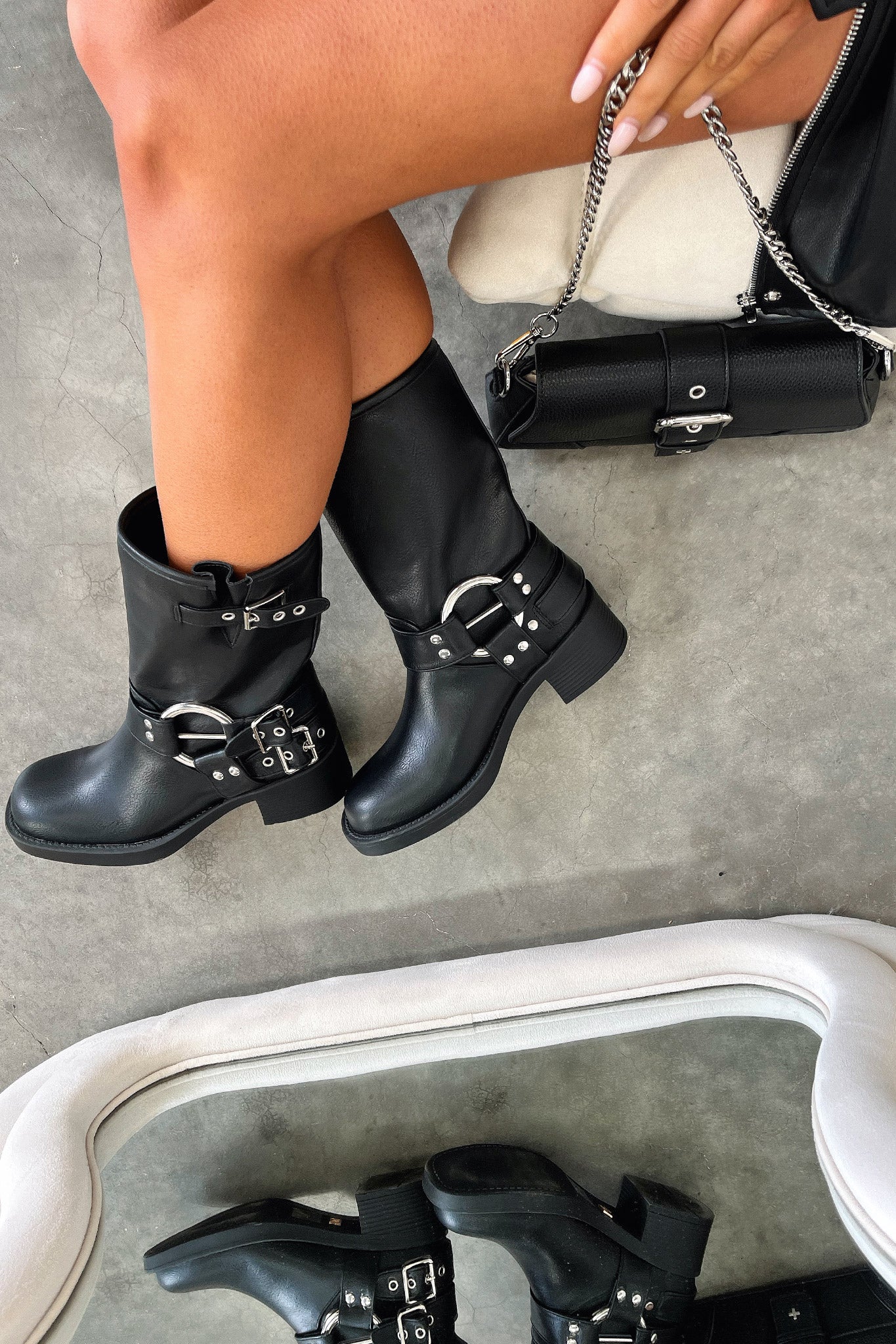 Women's Ankle Boots Block Heel Buckle Strap