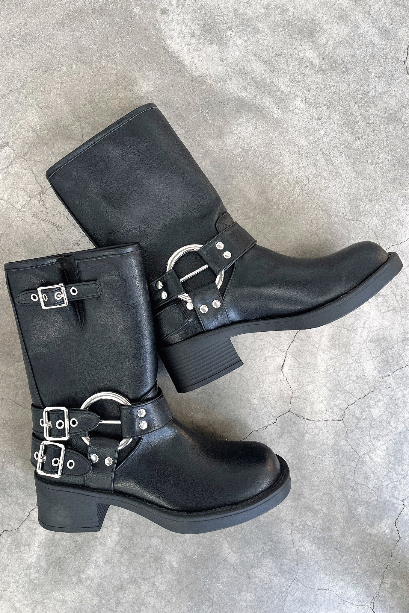 Women's Ankle Boots Block Heel Buckle Strap