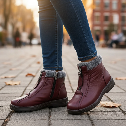 Warm Fuzzy Zip Up Boots - VibreMode