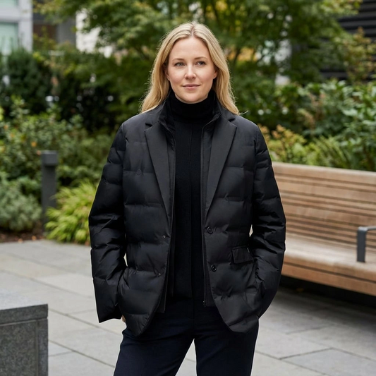 Insulated Fitted Down Winter Coat - VibreMode