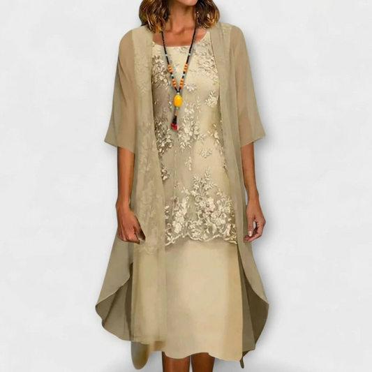 Ladies' Classic Comfortable Knee Length Dress - VibreMode