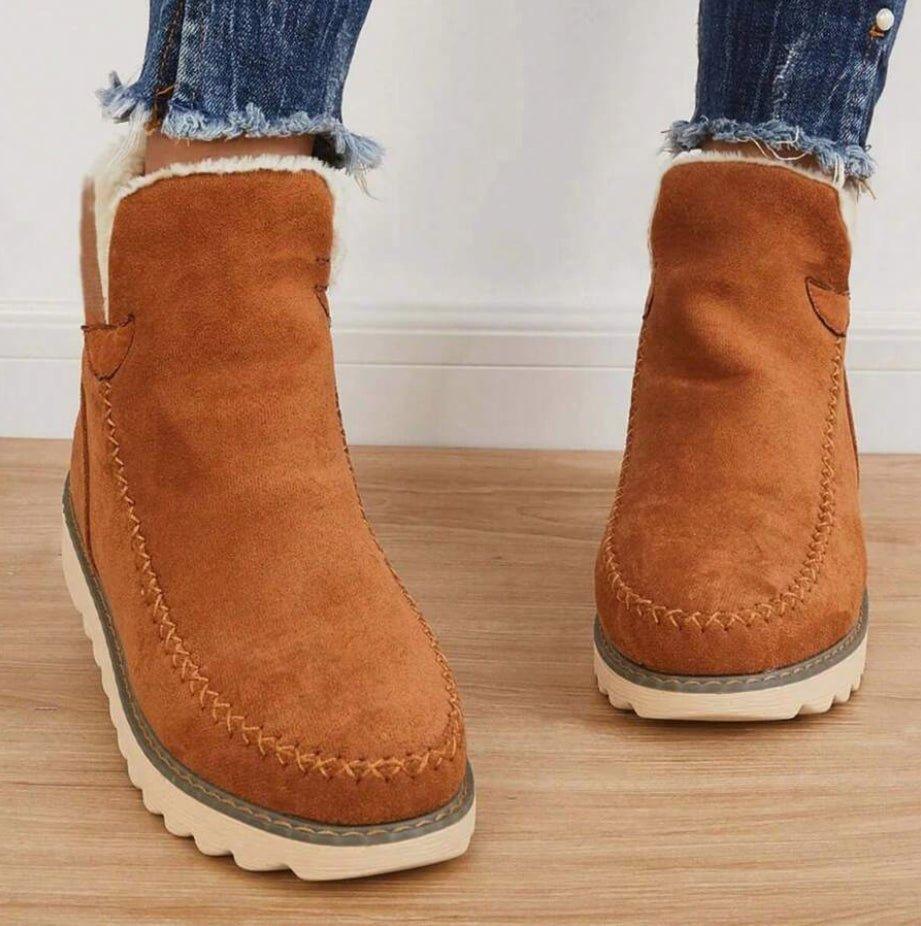 Women's Winter Boots Lined Slip-On