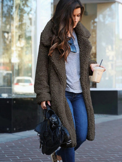 Women's Fleece Teddy Coat Long