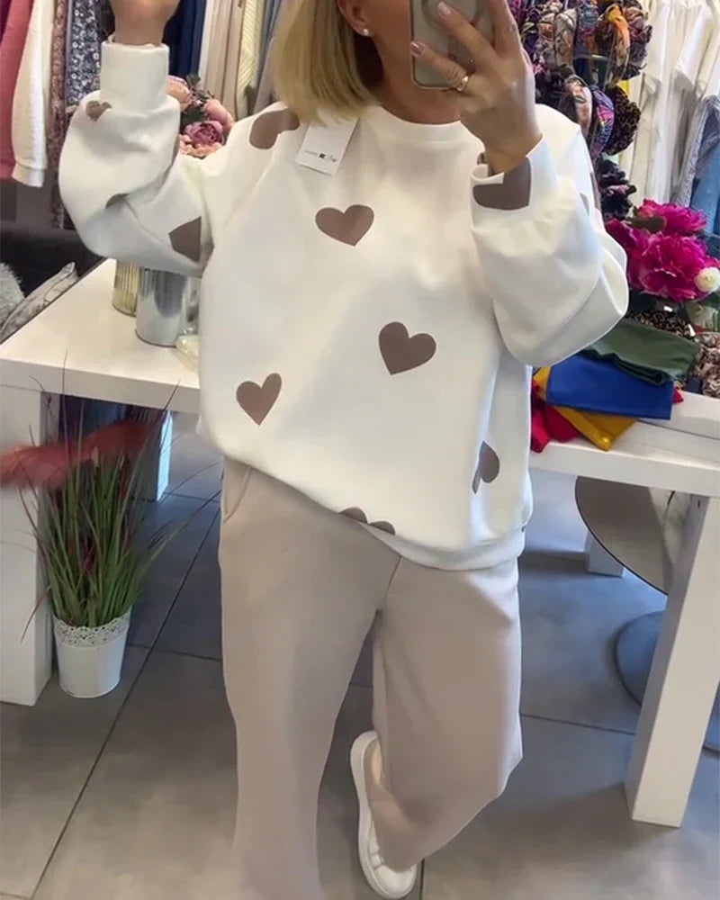 Women's Heart Pattern Sweater