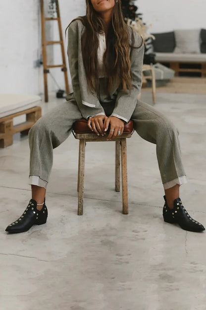 Image of Bailey | Women's Studded Pointed Ankle Boots
