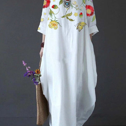 Blair | Elegant Floral Loose Fit Maxi Dress Casual - VibreMode