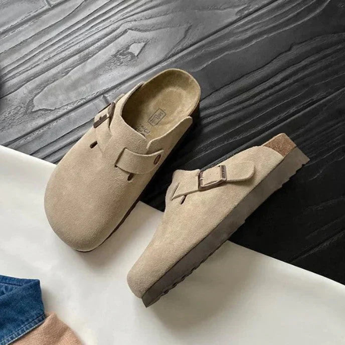 Noa Unisex Sandals Durable Leather Brown - VibreMode