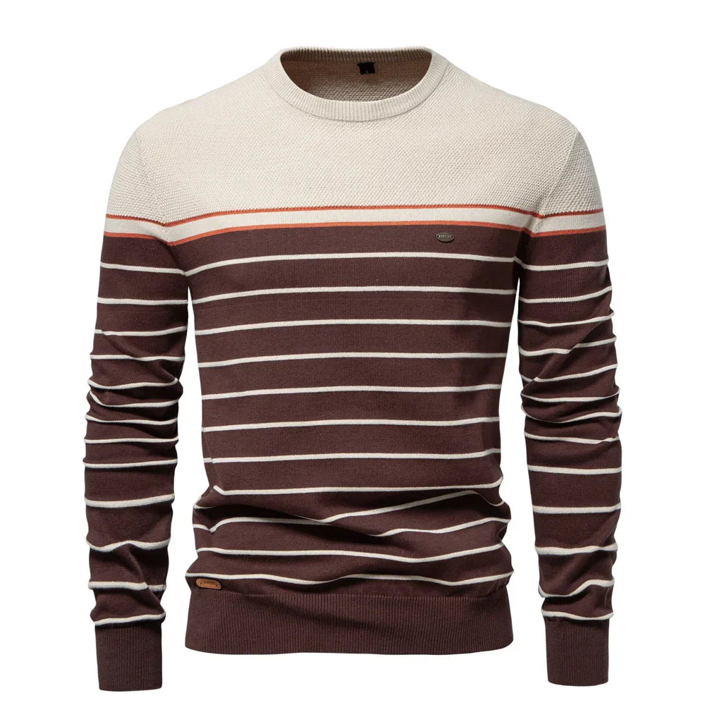 Image of Benjamin | Men's Striped Slim Fit Sweater