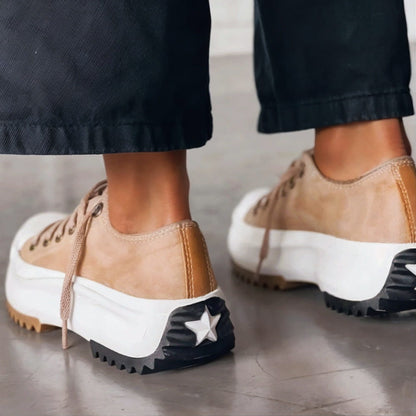 Michelle | Women's Platform Lace-Up Low Top Sneakers - Image 2