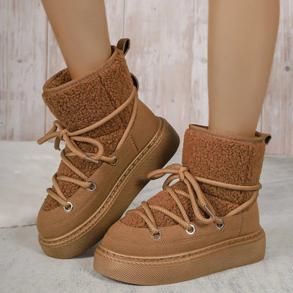 Image of Betty | Women's Platform Lace-Up Ankle Boots
