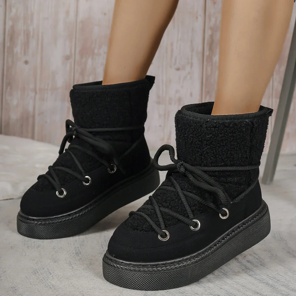 Image of Betty | Women's Platform Lace-Up Ankle Boots