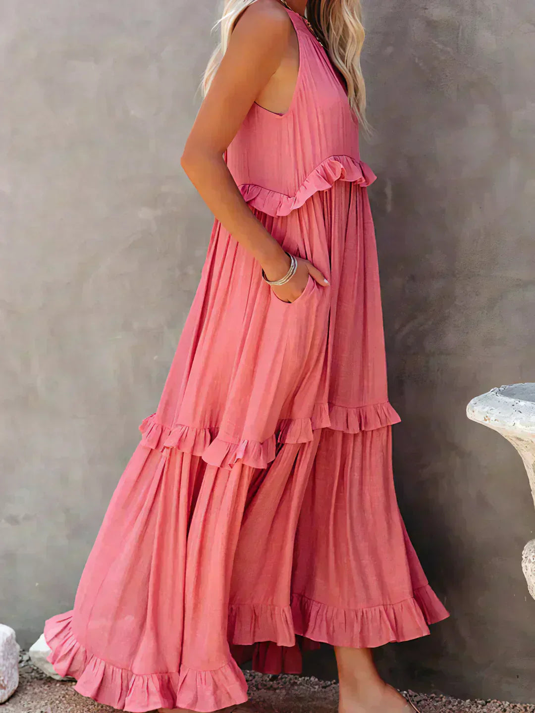Women's Maxi Dress Layered Tier Design